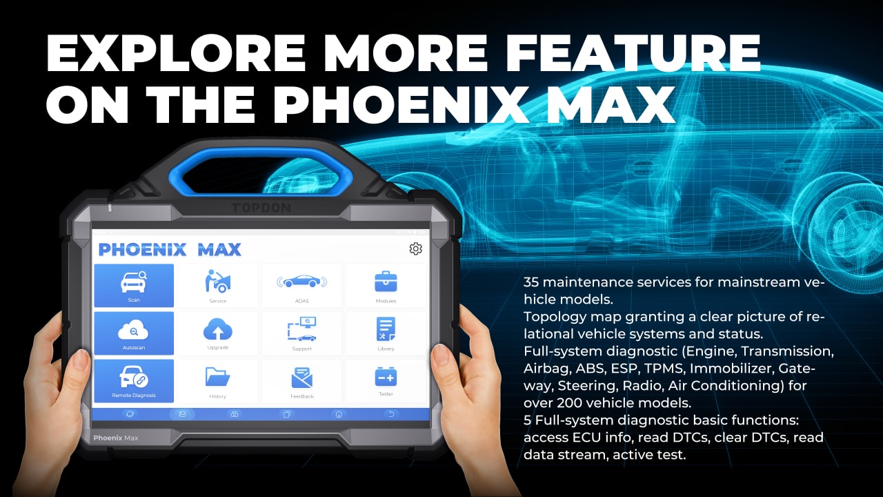 TOPDON Phoenix MAX diagnostic and programming tool